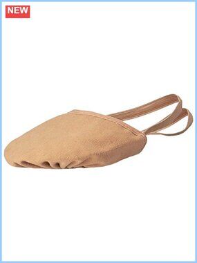 Canvas Ballet Dance Shoe Leather Sole Pleated Flat